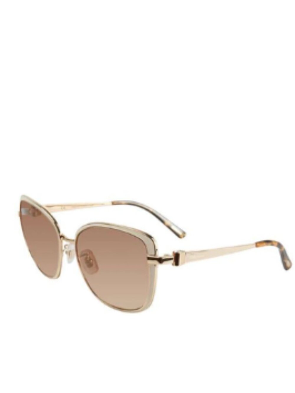 Chopard Women Sunglasses Cream Gold Frames/ Brown Shades Brand New Original